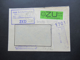 DDR 1966 Dienst ZU / Mit Zustellungsurkunde Nr. 2 ZKD Tagesstempel Erkner  Technik Fahrzeuge Sitz Rüdersdorf - Altri & Non Classificati