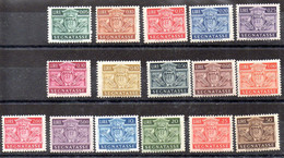 San Marino Serie N ºYvert 63/78 ** [Nº Yvert 63 Y 75 (*) SIN GOMA (OHNE GUMMI)] - Timbres-taxe