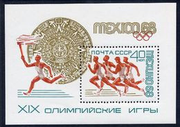 SOVIET UNION 1968 Olympic Games Block MNH / **.  Michel Block 51 - Blocks & Sheetlets & Panes
