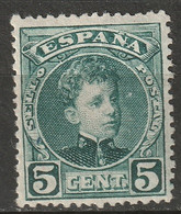 Spain 1901 Sc 273  MLH* Some Crazed Gum - Nuevos
