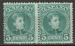 Spain 1901 Sc 273  Pair MLH* Some Disturbed Gum - Nuevos