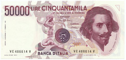 50000 LIRE GIAN LORENZO BERNINI I TIPO LETTERA C 01/12/1986 FDS-/FDS - Otros & Sin Clasificación