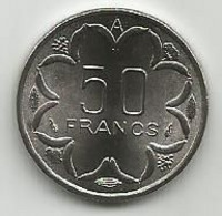 Central African States Chad 50 Francs CFA 1982. KM#11 Letter A - Chad