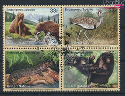 UNO - New York 831-834 Viererblock (kompl.Ausg.) Gestempelt 2000 Gefährdete Tiere (9627935 - Used Stamps