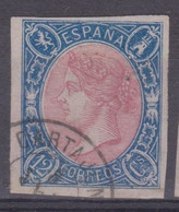 1865 Edifil 70 12c. Usado Cartajena De Lujo - Oblitérés