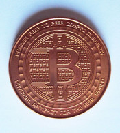 USA .999 Fine Copper Round 'Bitcoin' Image - 1 Ounce Avoirdupois - UNCIRCULATED - Altri – America