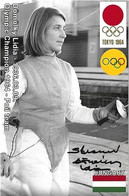 HUNGARY - DÖMÖLKY LÍDIA - OLYMPIC CHAMPION - 1964 TOKYO - FENCING - ORIGINAL AUTOGRAPH - Autographs