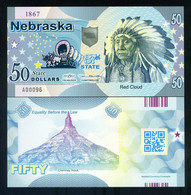 USA States, Nebraska, $50, Polymer, ND (2019), Chief Red Cloud - UNCIRCULATED - Andere - Amerika