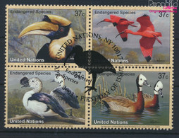 UNO - New York 925-928 Viererblock (kompl.Ausg.) Gestempelt 2003 Vögel (9628315 - Gebraucht