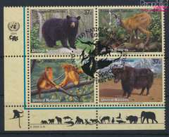 UNO - New York 946-949 Viererblock (kompl.Ausg.) Gestempelt 2004 Säugetiere (9628309 - Used Stamps