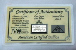 USA TITANIC 1 Gram .999 Fine Silver Art Bar - Uncirculated - Sealed COA - RARE - Altri – America