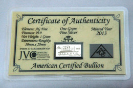 USA TITANIC 1 Gram .999 Fine Silver Art Bar - Uncirculated - Sealed COA - RARE - Andere - Amerika