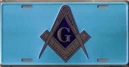 USA Metal Wallplate 'Freemasonery Symbols' - Masonic Tools - New & Sealed - Tin Signs (after1960)