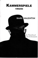 Program Kammerspiele  Wien 1994  Karl Valentin      Der Theaterbesuch - Théâtre & Déguisements