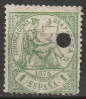 Spain 1874 Sc 208  Telegraph Cancel - Usados