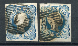 !!! PORTUGAL, N°10 ET 11 (TYPES III ET IV) OBLITERES, 1ER CHOIX - Used Stamps