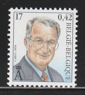 BELGIUM 1999 Definitives / King Albert II BEL17 / EUR0.42: Single Stamp UM/MNH - 1993-2013 Rey Alberto II (MVTM)