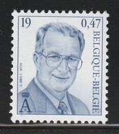 BELGIUM 2000 Definitives / King Albert II BEF19 / EUR0.47: Single Stamp UM/MNH - 1993-2013 König Albert II (MVTM)