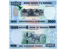 RWANDA 1000 FRANCS 2015 P 39 - UNC - Rwanda