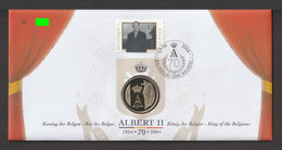 BELGIUM 2004 70th Birthday Of King Albert II: PMC CANCELLED - Numisletters