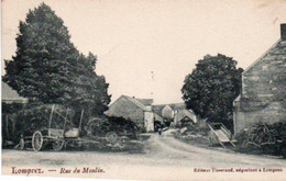 Lomprez  Rue Du Moulin   Charette  Foins Voyagé  En 1911 - Wellin