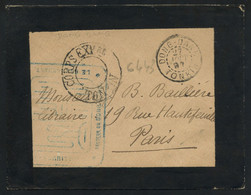 CORPS D'OCCUPATION ANNAM TONKIN 1897 Mourning Cover From DONG-DANG (TONKIN) To Paris, Superb Seal In Blue, SCARCE - Lettres & Documents
