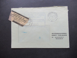 DDR 1966 Dienst Zettel Aushändigung Als Gewöhnliche Postsendung ZKD VEB Schwermaschinenbau Ernst Thälmann Magdeburg - Other & Unclassified