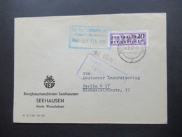 1957 Dienst ZKD Nr.7 EF VEB Bergbaumaschinen Seehausen Kreis Wanzleben /Rat Des Stabezirks Mitte Poststelle Berolinahaus - Autres & Non Classés