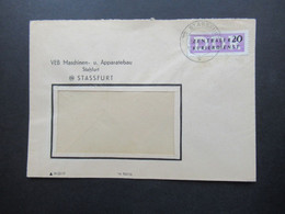 DDR 1957 Dienst ZKD Nr.7 EF VEB Maschinen Und Apparatebau Staßfurt Rücks. 3 Stempel Berlin, Stassfurt Und Oranienburg - Otros & Sin Clasificación