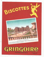 JC , Buvard , Biscottes GRINGOIRE , Palais Du Luxembourg ,PARIS,  Frais Fr 1.75 E - Autres & Non Classés