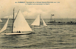 Paimboeuf * Souvenir De La Grande Semaine Maritime Aout 1908 , Le Torpilleur Et Régates * Bateau Marine De Guerre - Paimboeuf