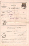 1918- Avis De Réception D'une Lettre Recc.   Au Bureau De  MAXULA-RADES  - - Brieven En Documenten