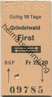 Schweiz - Gondelbahn Grindelwald First Und Zurück - Fahrkarte 1983 - Europe