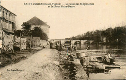 St Junien * Le Quai Des Mégisseries Et Le Pont Notre Dame * Lavoir Laveuses - Saint Junien