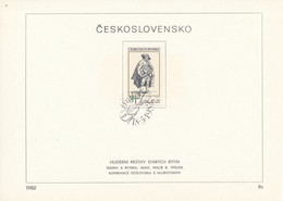 Czechoslovakia / First Day Sheet (1982/09c) Praha: Musical Motifs Of Old Engravings (Jacques Callot) - Engravings