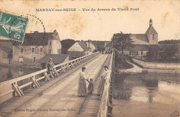 CPA 10 MARNAY SUR SEINE VUE AU DESSUS DU VIEUX PONT - Andere & Zonder Classificatie