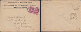 Expositions - N°69 En Paire SBD Sur L. à En-tête "Charbonnage De Marcinelle-Nord" De Charleroi > Rumelange (Luxembourg) - 1894-1896 Ausstellungen