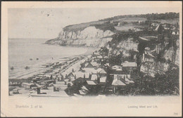 Looking West And Lift, Shanklin, Isle Of Wight, 1904 - J Davis Postcard - Shanklin