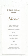 Menu , 200 X 100 Mm, La Vieille Auberge , Chanteloup , Vouneuil Sur Biard , Vienne , Frais Fr 1.75 E - Menus