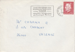 MONACO SEUL SUR LETTRE POUR LA FRANCE 1981 - Lettres & Documents