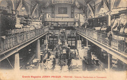 CPA 10 TROYES GRANDS MAGASINS JORRY PRIEUR TROYS SOIERIES CONFECTIONS ET TROUSSEAUX - Troyes