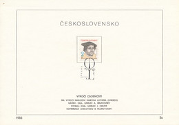 Czechoslovakia / First Day Sheet (1983/02c) Praha: Martin Luther (1483-1546) UNESCO; Painter: Albin Brunovsky - Teologi