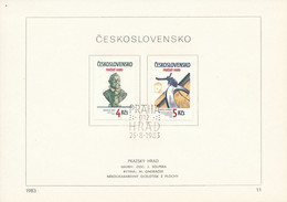 Czechoslovakia / First Day Sheet (1983/11) Praha 012: Prague Castle - "Rudolf II. Habsburg", Kinetic Sculpture (clock) - Sculpture
