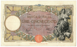 500 LIRE CAPRANESI MIETITRICE TESTINA FASCIO L'AQUILA 17/05/1943 BB/BB+ - Regno D'Italia - Altri