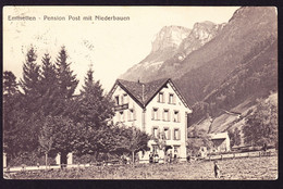 1920 Pension Post Mit Niederbauen In Emmetten. Gestempelt Emmetten. Privatstempel Hotelpost. Emmetten. - Emmetten