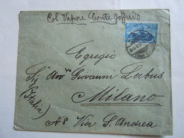 ARGENTINA    COVER CORREO 1915? TO ITALIA COL VAPORE CONTE GOFREDO  12 CENT - Lettres & Documents