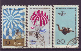 GERMANY DDR 1193-1195,used - Parachutisme