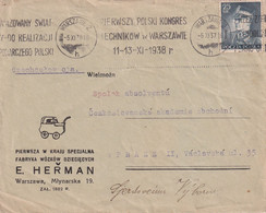 POLOGNE 1937 LETTRE DE VARSOVIE - Cartas