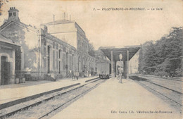 CPA 12 VILLEFRANCHE DE ROUERGUE LA GARE - Villefranche De Rouergue