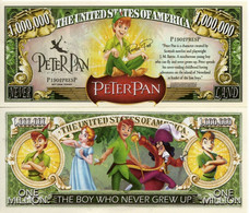 USA 1 Million Dollar Novelty Banknote 'Peter Pan And Characters' (Disney) - UNC & CRISP - Sonstige – Amerika